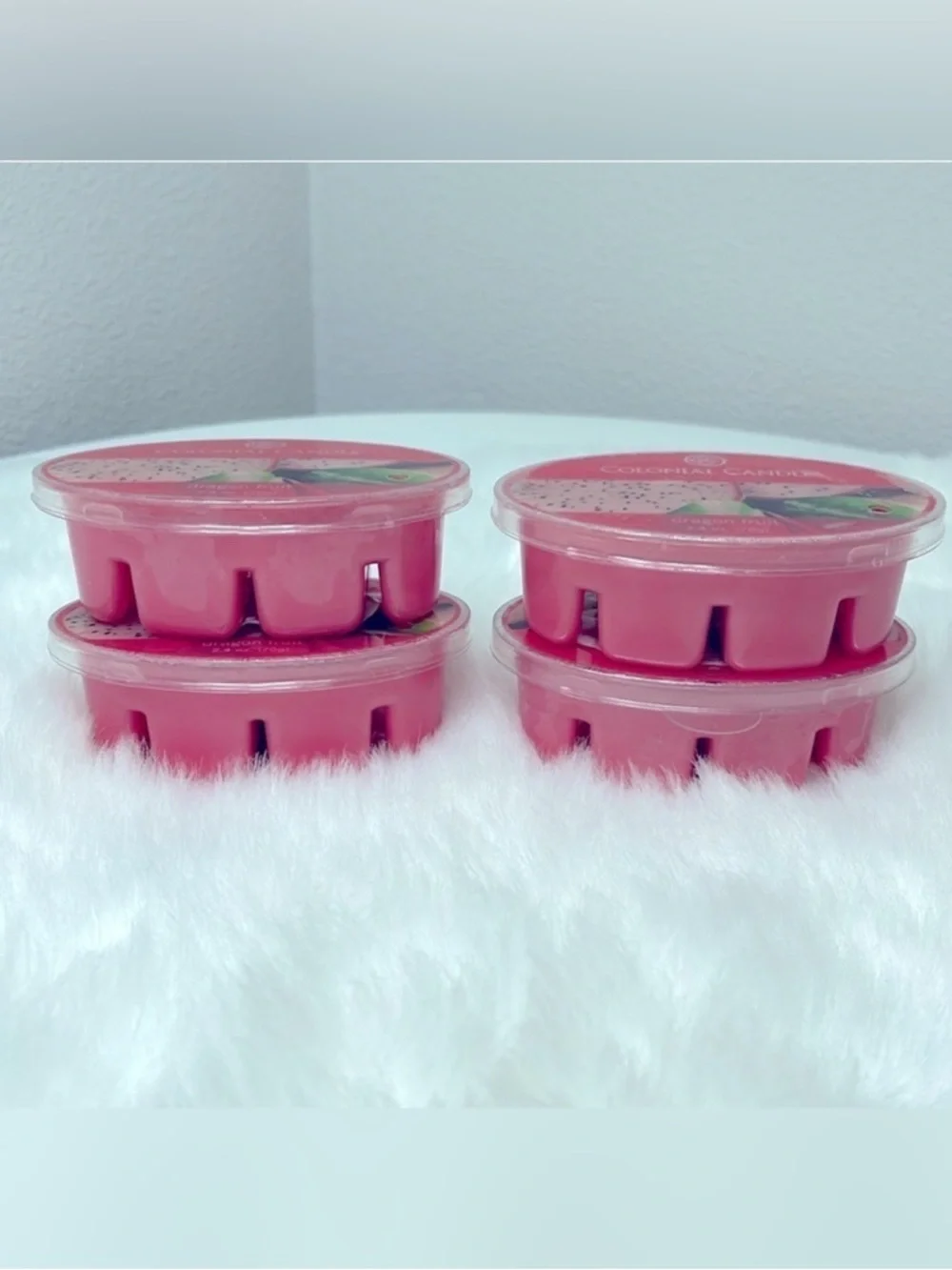 Colonial Candle Simmer Snaps Tropical Dragon Fruit Wax Melts Bundle of 4 Packs